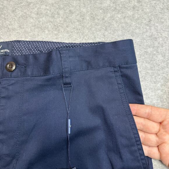 Daniel Hechter Chino Short Mens Paris Lyocell 9"  SZ 36 Blue Stretch Flat Front - Picture 4 of 7